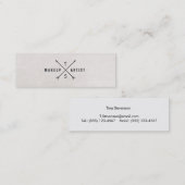 シンプルエレガントメイクアップアーティスト スキニー名刺 (正面/裏面)