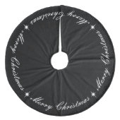 シンプルエレガントメリークリスマス黒白 フリース ツリースカート (正面)
