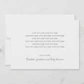 シンプルエレガントモダンカスタムベビー贈呈 サンキューカード (裏面)