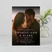 シンプルエレガントモダンカップルのシャワー招待状 箔招待状 (立ち正面)