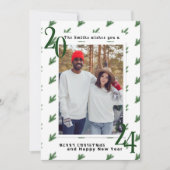 シンプルエレガントモダンクリスマスのカップル用カード シーズンカード (正面)