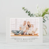 シンプルエレガントモダンクリスマスカスタム写真 シーズンカード (スタンド正面)