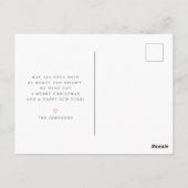 シンプルエレガントモダンクリスマスカスタム写真 ポストカード (裏面)