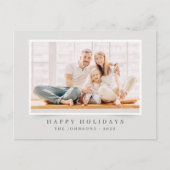 シンプルエレガントモダンクリスマスカスタム写真 ポストカード (正面)