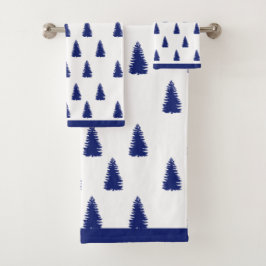 シンプルエレガントモダンクリスマス松 バスタオルセット