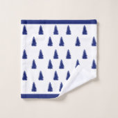 シンプルエレガントモダンクリスマス松 バスタオルセット (ウォッシュタオル)