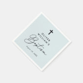 シンプルエレガントモダンクロスベビーバプテスマ スタンダードカクテルナプキン (角)