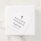 シンプルエレガントモダンクロスベビーバプテスマ フェイバータグ (インサイチュ)