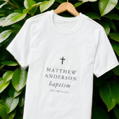 シンプルエレガントモダンクロスベビーバプテスマ Tシャツ