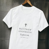 シンプルエレガントモダンクロスベビーバプテスマ Tシャツ