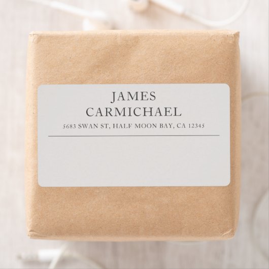 シンプルエレガントモダングレー出荷 ラベル (インサイチュ)