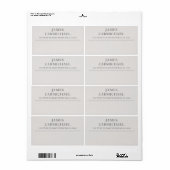 シンプルエレガントモダングレー出荷 ラベル (フルシート)