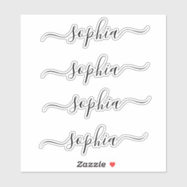 シンプルエレガントモダンスクリプト名 シール