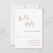 シンプルエレガントモダンテラ結婚コタ 出欠カード (正面)