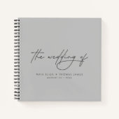 シンプルエレガントモダンバジェットフレンドリーゲストブック ノートブック (正面)