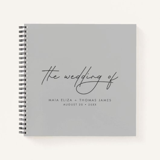 シンプルエレガントモダンバジェットフレンドリーゲストブック ノートブック (正面)