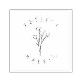 シンプルエレガントモダンフローラ ラバースタンプ (インプリント)