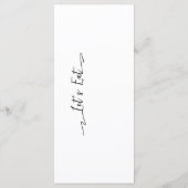 シンプルエレガントモダンブ結婚ロクのメニュー メニュー (裏面)