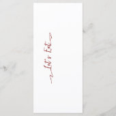 シンプルエレガントモダンブ結婚ロクのメニュー メニュー (裏面)