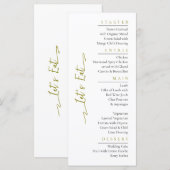 シンプルエレガントモダンブ結婚ロクのメニュー メニュー (正面/裏面)