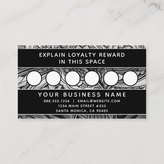 シンプルエレガントモダンプロフェッショナルトレンディーパターン 予約カード (裏面)