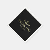 シンプルエレガントモダンモノグラムの結婚s スタンダードカクテルナプキン (角)