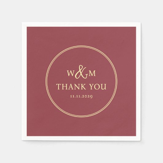 シンプルエレガントモダンモノグラムの結婚s スタンダードカクテルナプキン (正面)