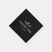 シンプルエレガントモダンモノグラムの結婚s スタンダードカクテルナプキン (角)