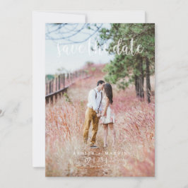 シンプルエレガントモダン写カスタム真 セーブザデート