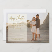 シンプルエレガントモダン写真クリスマス写真家族 (正面)