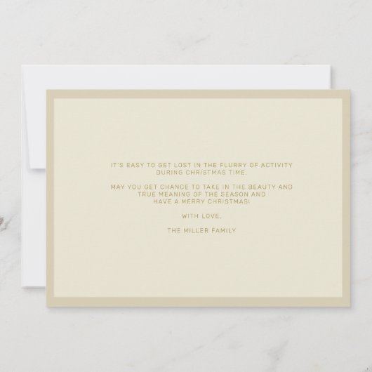 シンプルエレガントモダン写真クリスマス写真家族 (裏面)