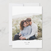 シンプルエレガントモダン写真結婚の 招待状 (裏面)