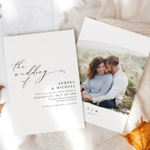 シンプルエレガントモダン写真結婚の