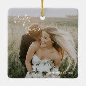 シンプルエレガントモダン写真 セラミックオーナメント (裏面)
