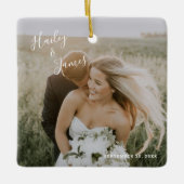 シンプルエレガントモダン写真 セラミックオーナメント (正面)