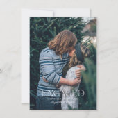 シンプルエレガントモダン婚約した写真 |クリスマス ノートカード (正面)