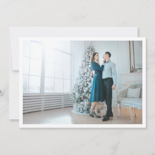 シンプルエレガントモダン家族の写真クリスマス シーズンカード (裏面)