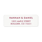 シンプルエレガントモダン差出人住所ラベル ラベル (正面)