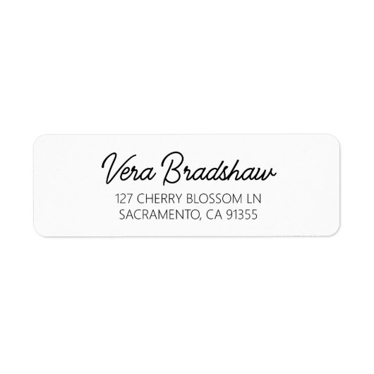 シンプルエレガントモダン差出人住所 ラベル (正面)