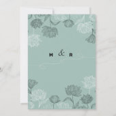 シンプルエレガントモダン書結婚文字 招待状 (裏面)