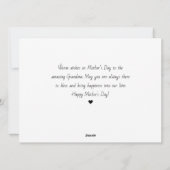 シンプルエレガントモダン母の日おばあちゃん5写真 シーズンカード (裏面)