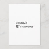 シンプルエレガントモダン白結婚詳細 エンクロージャーカード (裏面)