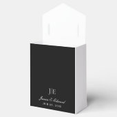 シンプルエレガントモダン白黒ミニマルスクリプト フェイバーボックス (オープン)