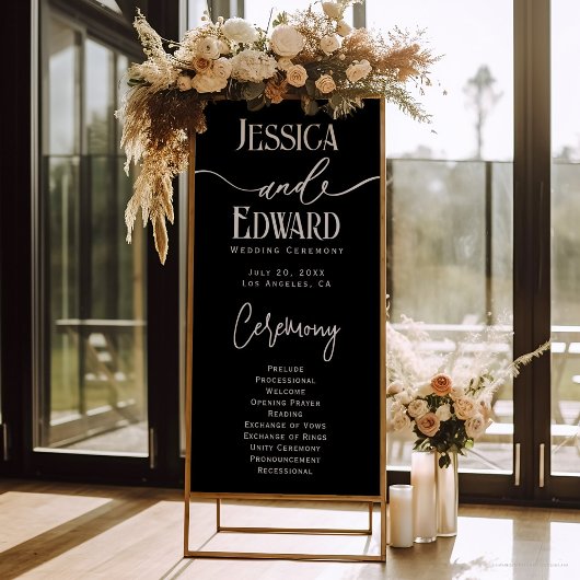 シンプルエレガントモダン白黒ミニマルスクリプト ポスター