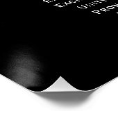 シンプルエレガントモダン白黒ミニマルスクリプト ポスター (コーナー)