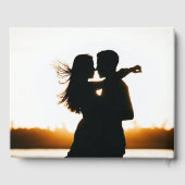 シンプルエレガントモダン白黒写真結婚の ゲストブック (裏面)