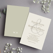 シンプルエレガントモダン結婚のアンパサンド・スクリプト 招待状