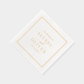 シンプルエレガントモダン結婚フォイルナプキン 箔ナプキン (右)