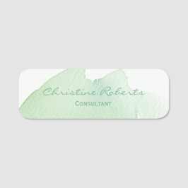 シンプルエレガントモダン緑の青い水色 名札