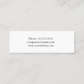 シンプルエレガントモダン美容師 スキニー名刺 (裏面)